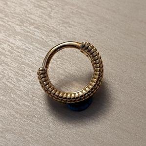 Tether Double Eclipso Clicker Ring in 14k Yellow Gold Plate, 9.5mm